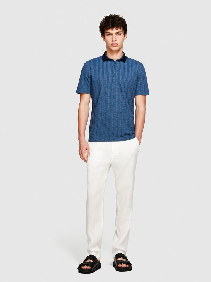 Knit polo - men's polos - Blue | Sisley image number 1